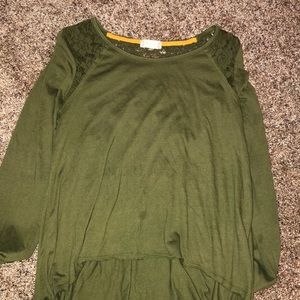 Altard State Green lace back shirt sz S